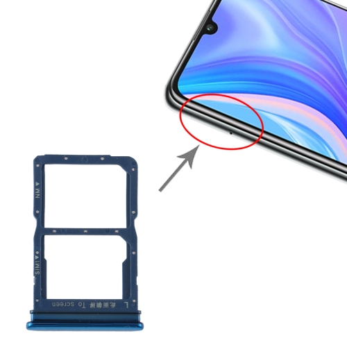 

SIM Card Tray + NM Card Tray for Huawei Y8p (Blue)