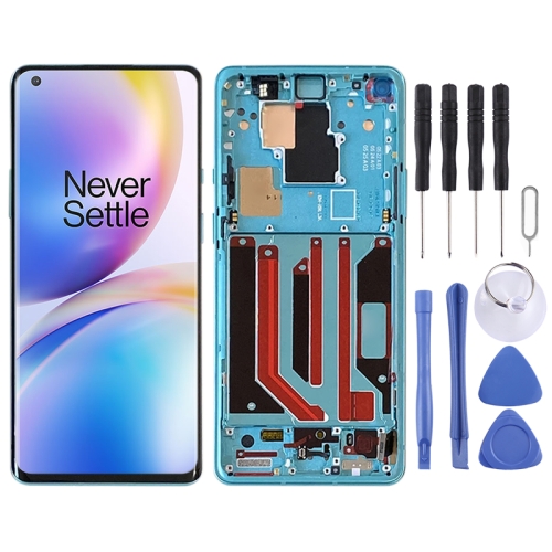 

AMOLED Material LCD Screen and Digitizer Full Assembly With Frame for OnePlus 8 Pro IN2023 (Green)