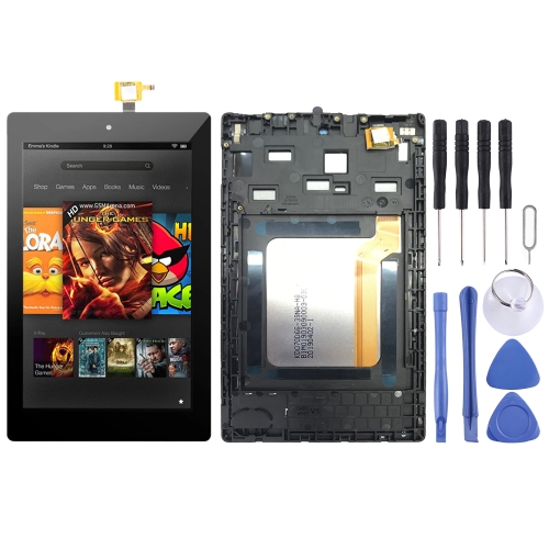 

LCD Screen and Digitizer Full Assembly With Frame for Amazon Kindle Fire HD 7 2017 SR043KL (Black)