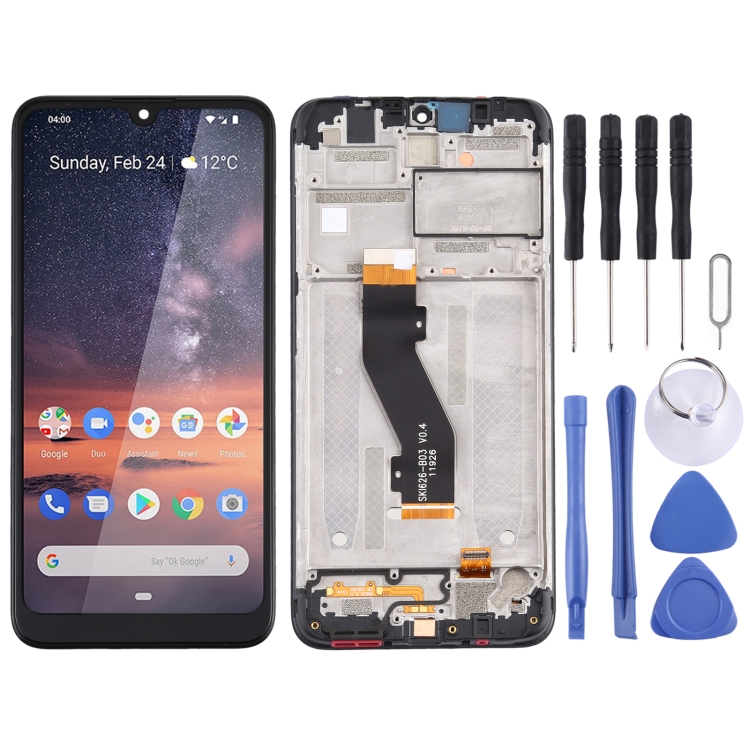 

LCD Screen and Digitizer Full Assembly With Frame for Nokia 3.2(Black)