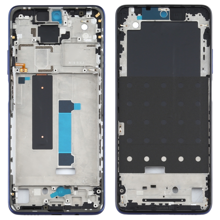 

Original Front Housing LCD Frame Bezel Plate for Xiaomi Redmi Note 9 Pro 5G M2007J17C(Blue)