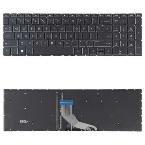 

US Version Keyboard with Keyboard Backlight for HP 15-DA 15-DA0002DX 15-DA0008CA 15-DB 15-DB0003CA TPN-C135 TPN-C136 (Black)