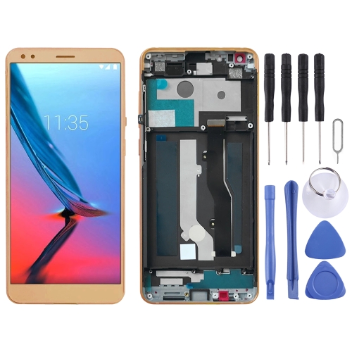 

LCD Screen and Digitizer Full Assembly with Frame for ZTE Blade V9 V0900 (Gold)