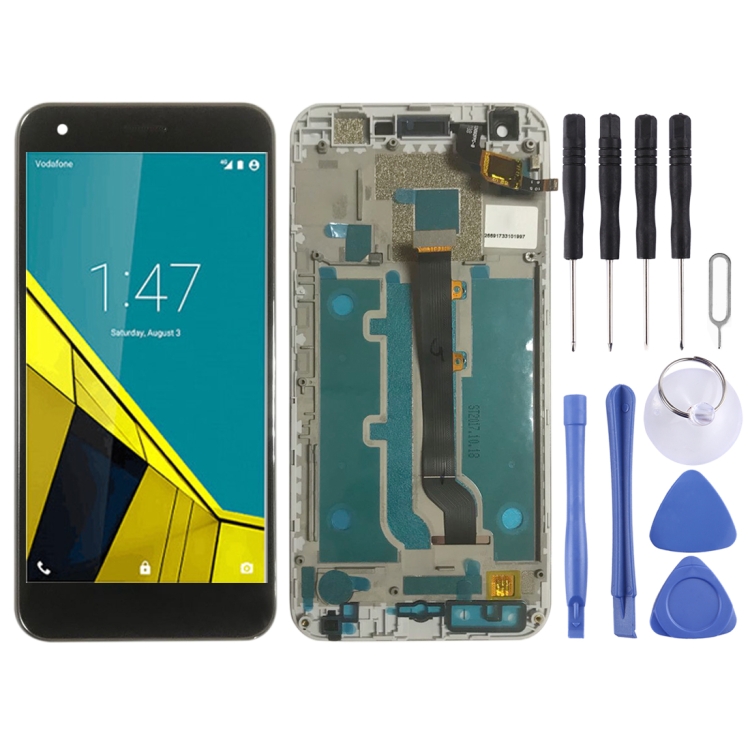 

LCD Screen and Digitizer Full Assembly with Frame for Vodafone Smart Ultra 6 VF-995N VF995N (Black)
