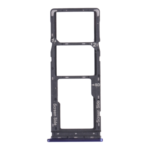 

SIM Card Tray + SIM Card Tray + Micro SD Card Tray for Tecno Camon 12 Air CC6(Blue)