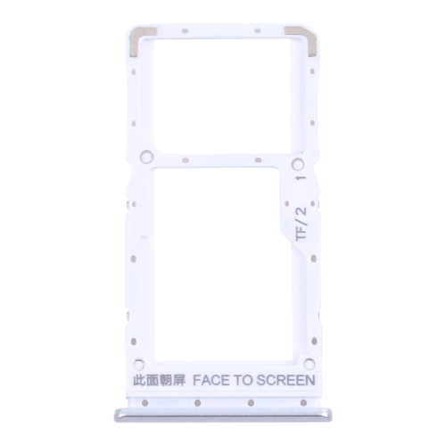 

SIM Card Tray + SIM Card Tray / Micro SD Card Tray for Xiaomi Redmi Note 10 5G / Poco M3 Pro 5G M2103K19G M2103K19C M2103K19PG M2103K19PI (Silver)