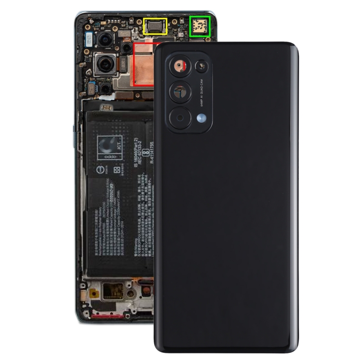 

Original Battery Back Cover for OPPO Reno5 Pro 5G PDSM00, PDST00, CPH2201(Black)