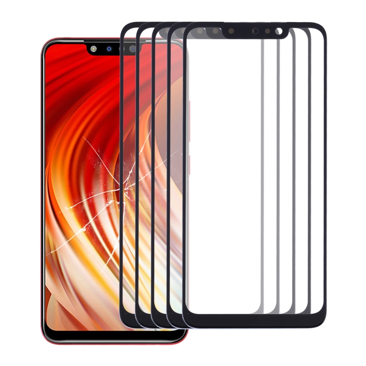 

5 PCS Front Screen Outer Glass Lens for Infinix Hot 7 Pro X625, X625B, X625D