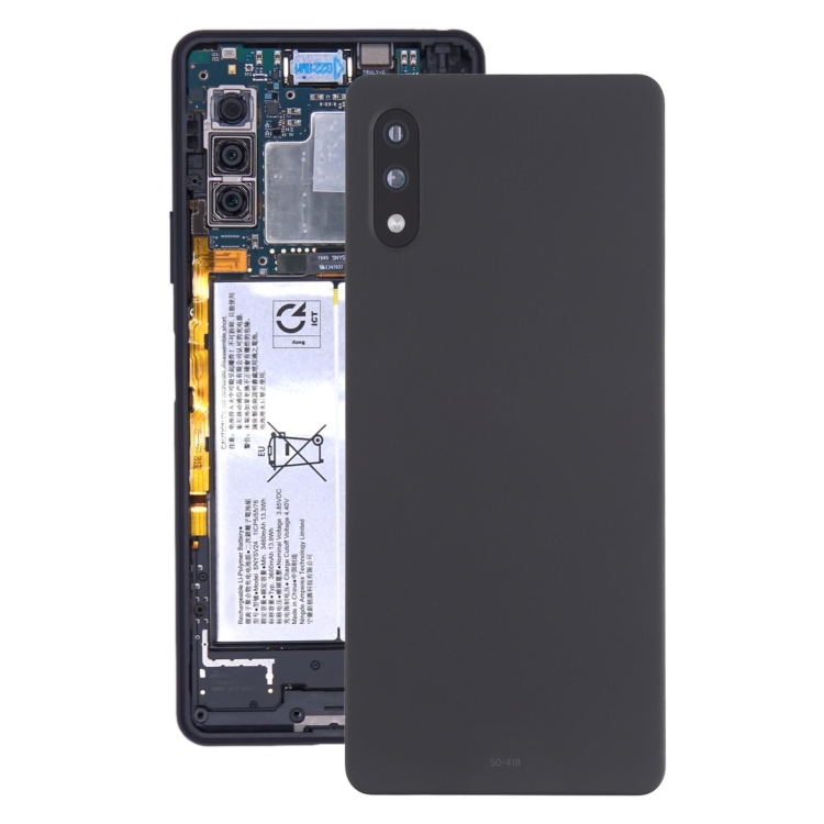 

Battery Back Cover with Camera Lens Cover for Sony Xperia Ace II SO-41B(Black)