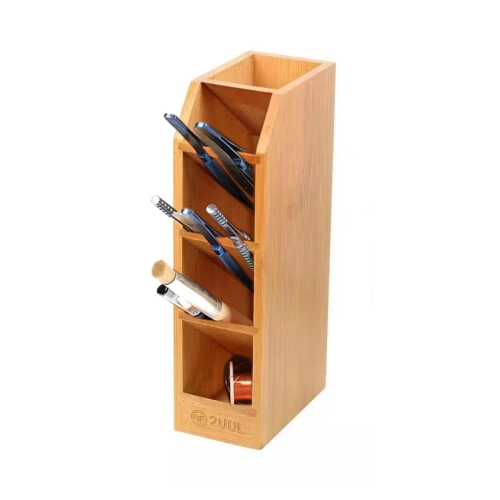 

2UUL Bamboo Storage Rack Multifunctional Phone Repair Tool Holder