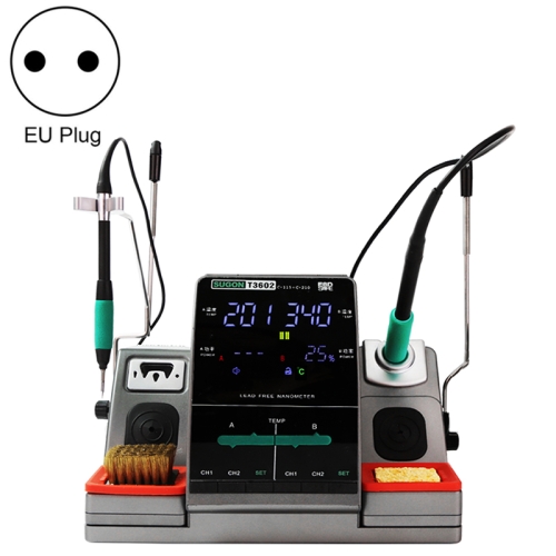 

SUGON T3602 220V 240W Dual Station Nano Electric Soldering Station with Double Handle, EU Plug