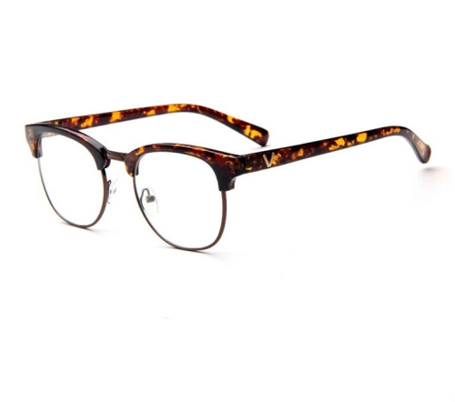 

V-Shaped Metal Frame Glasses Half