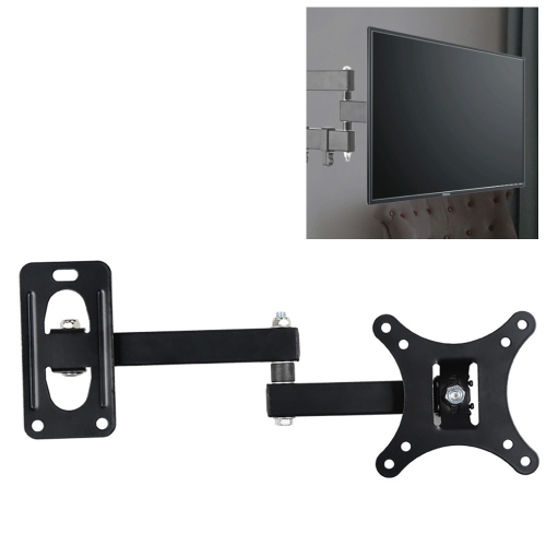 

14-24 inch Universal Rotatable Retractable Computer Monitor Two Arms Wall Mount Bracket