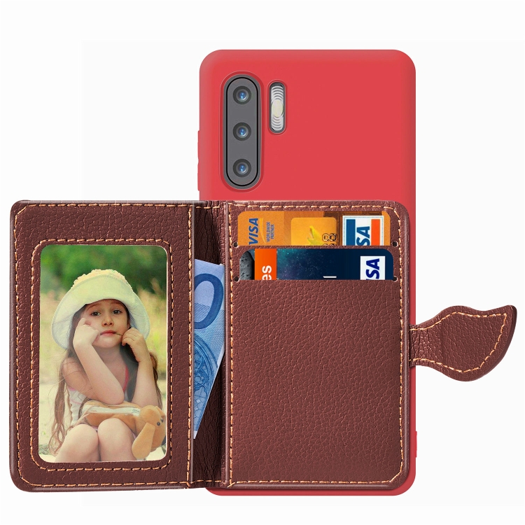 

Leaf Buckle Litchi Texture Card Holder PU + TPU Case for Huawei P30 Pro, with Card Slot & Wallet & Holder & Photo Frame