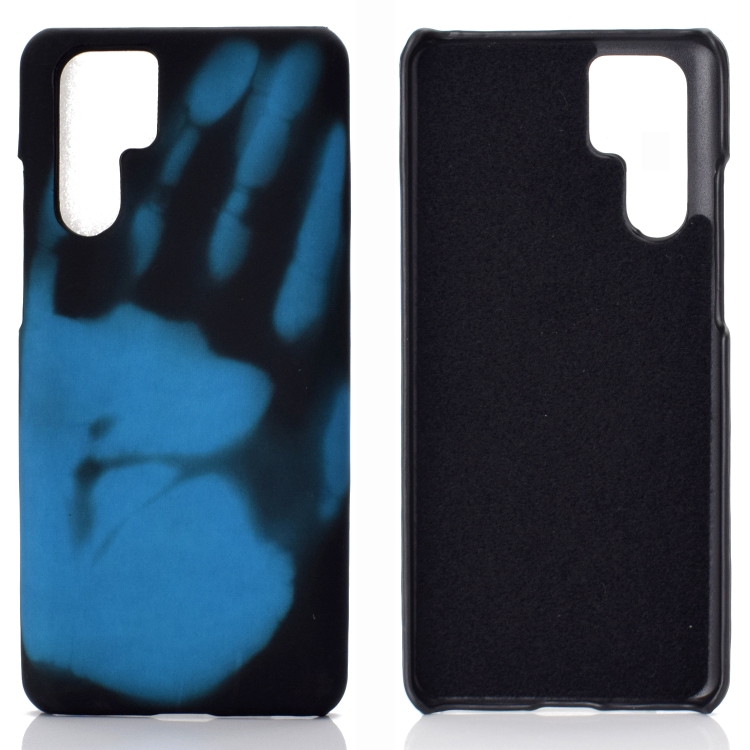 

Paste Skin + PC Thermal Sensor Discoloration Protective Back Cover Case for Huawei P30 Pro(Blue)