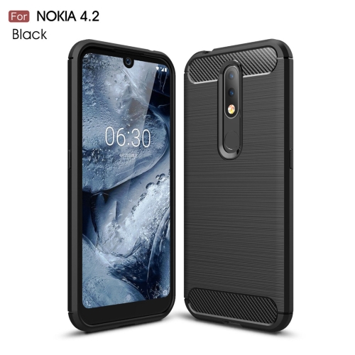 

Brushed Texture Carbon Fiber TPU Case for Nokia 4.2(Black)