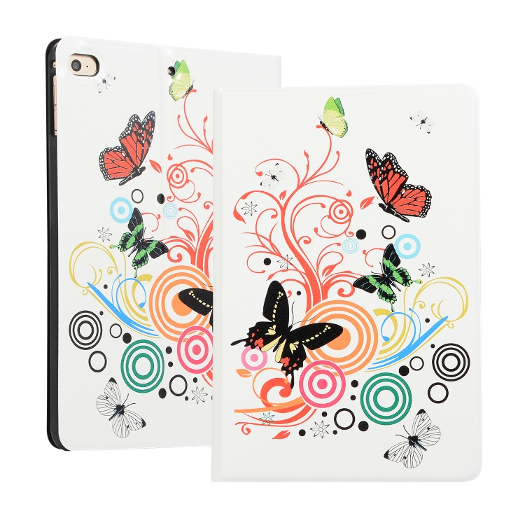 

Painted Pattern Horizontal Flip Leather Case for iPad mini 4 / mini 2019, with Holder & Sleep / Wake-up Function(butterfly)