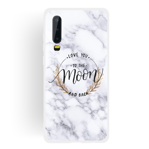 

Moon Text Semi-transparent TPU Marble Phone Case for Huawei P30