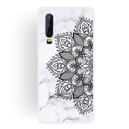 

Half Flower Frosted Matte Semi-transparent TPU Marble Phone Case for Huawei P30