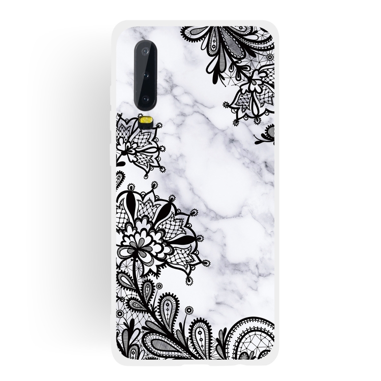 

Lace Flower Matte Semi-transparent TPU Marble Mobile Phone Case for Huawei P30