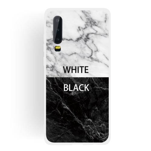 

Black and White Text Matte Semi-transparent TPU Marble Mobile Phone Case for Huawei P30