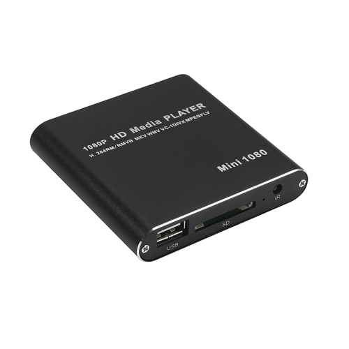 

MINI 1080P Full HD Media USB HDD SD/MMC Card Player Box, UK Plug(Black)