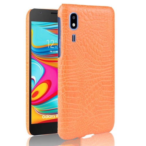 

Crocodile Texture Shockproof PC + PU Case for Galaxy A2 Core(Orange)