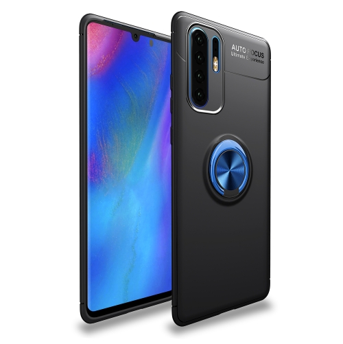 

Metal Ring Holder 360 Degree Rotating TPU Case for Huawei P30 Pro(Black+Blue)