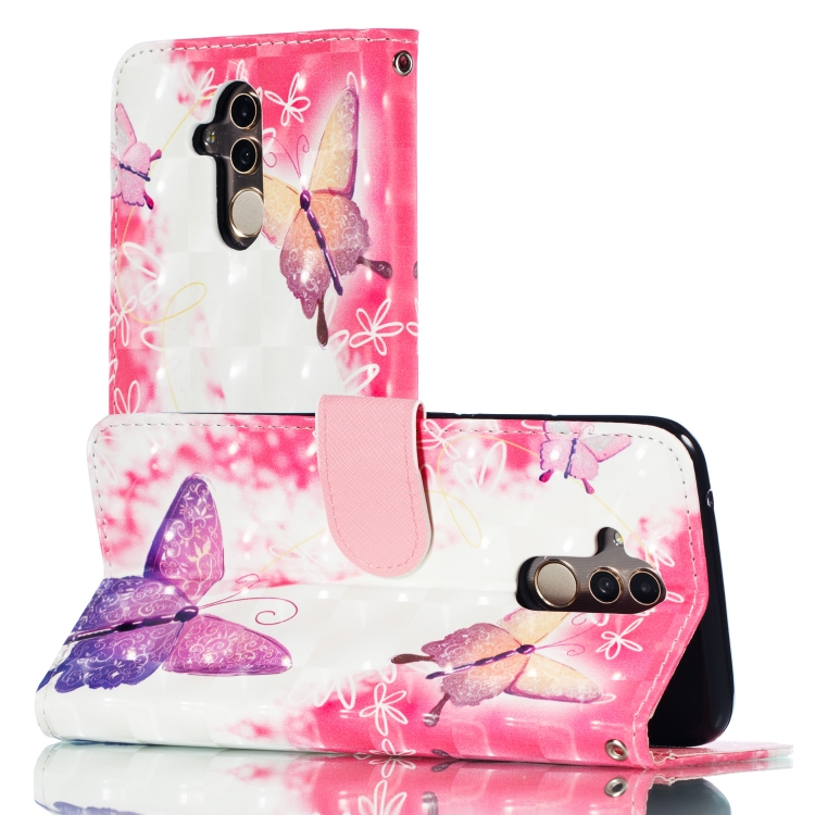 

3D Pattern Colored Drawing Horizontal Flip Leather Case for Huawei Mate 20 Lite, with Holder & Card Slots & Wallet & Lanyard(Little Butterfly)