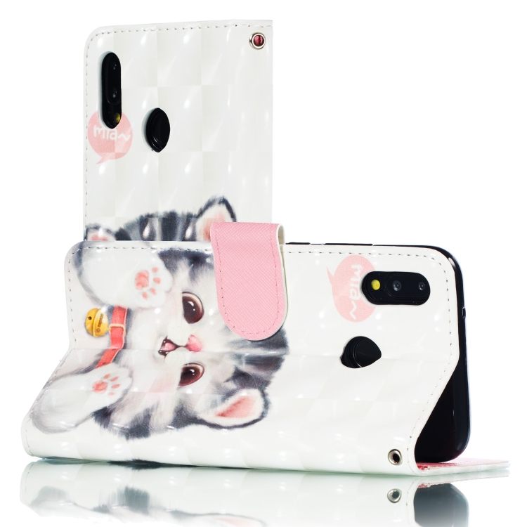 

3D Pattern Colored Drawing Horizontal Flip Leather Case for Huawei P20 Lite, with Holder & Card Slots & Wallet & Lanyard(Tinker Cat)