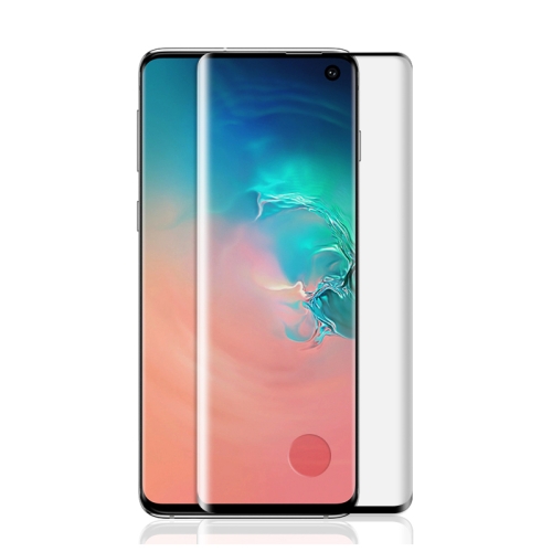 

mocolo 0.33mm 9H 3D Round Edge Tempered Glass Film for Galaxy S10, Fingerprint Unlock Supported (Black)