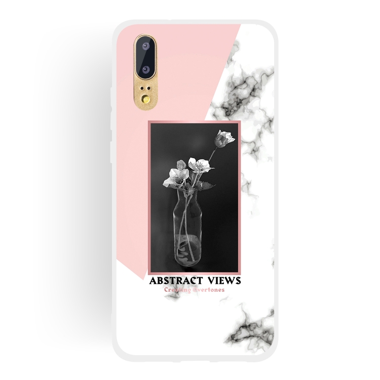 

Vase Pattern Matte Semi-transparent TPU Marble Phone Case for Huawei P20 Lite