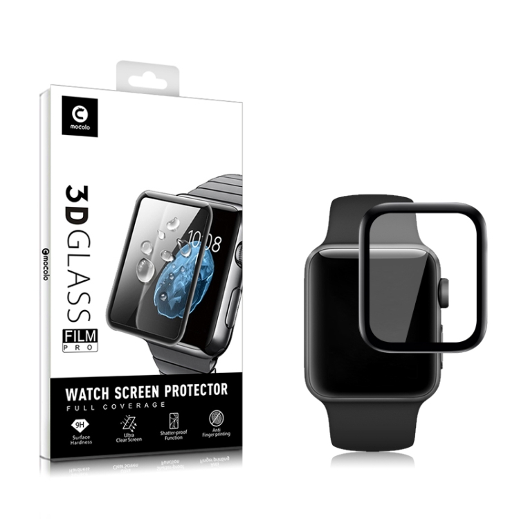 

mocolo 0.33mm 9H 3D Round Edge Tempered Glass Film for Apple Watch Series 3 38mm