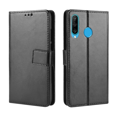 

Retro Crazy Horse Texture Horizontal Flip Leather Case for Huawei Enjoy 9s (P Smart+ 2019) , with Holder & Card Slots & Photo Frame(black)