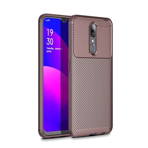 

Beetle Series Carbon Fiber Texture Shockproof TPU Case for OPPO F11(Brown)