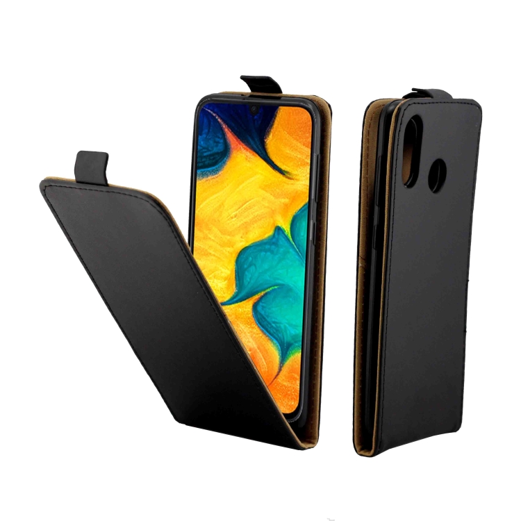 

Business Style Vertical Flip TPU Leather Case with Card Slot for Samsung Galaxy A30(black)