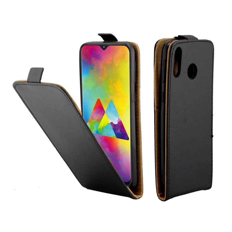

Business Style Vertical Flip TPU Leather Case with Card Slot for Samsung Galaxy M20(black)