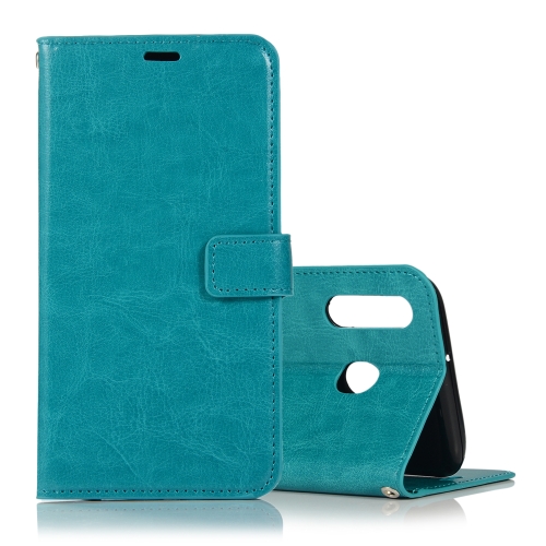 

Crazy Horse Texture Horizontal Flip Leather Case with Holder & Card Slots & Wallet & Photo Frame for Galaxy A50(Blue)