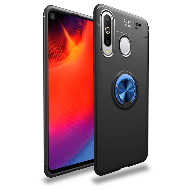

Shockproof TPU Case for Galaxy A8s, with Holder(Black Blue)