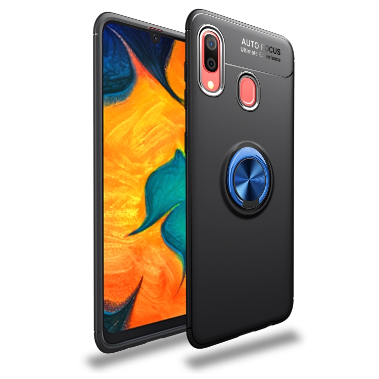 

Shockproof TPU Case for Galaxy A20 / A30, with Ring Holder(Blue)