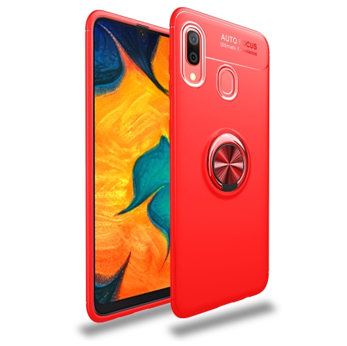 

Shockproof TPU Case for Galaxy A40, with Holder(Red)