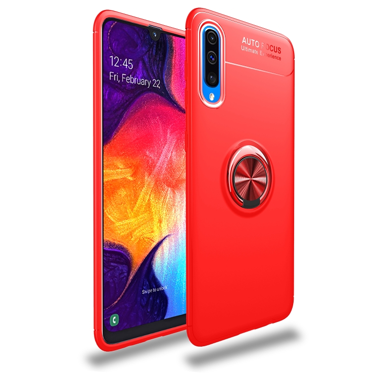 

Shockproof TPU Case for Galaxy A70, with Holder(Red)