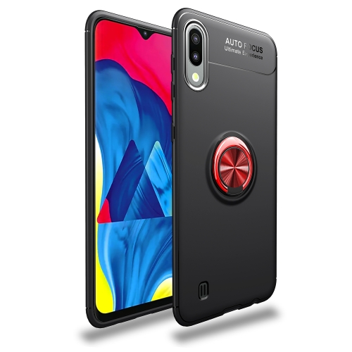 

Shockproof TPU Case for Galaxy M10, with Holder(Black Red)