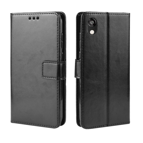 

Retro Crazy Horse Texture Horizontal Flip Leather Case for Huawei Y5 (2019), with Holder & Card Slots & Photo Frame(Black)