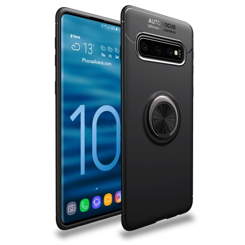 

Shockproof TPU Case for Galaxy S10+, with Ring Holder(Black)
