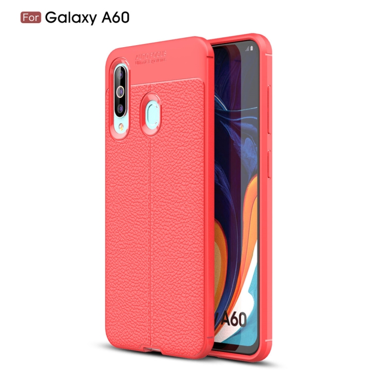

Litchi Texture TPU Shockproof Case for Galaxy A60(Red)