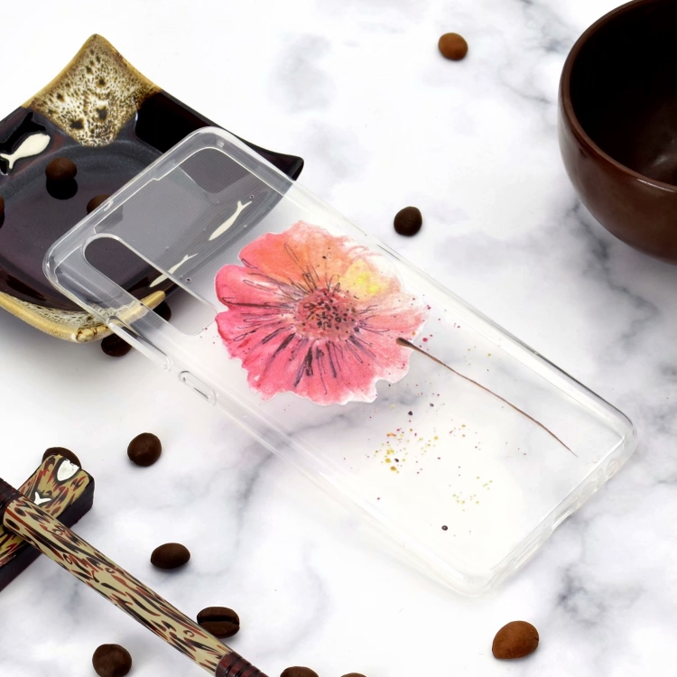 

Pattern TPU Shockproof Protective Back Cover Case For Huawei P30(Flower)