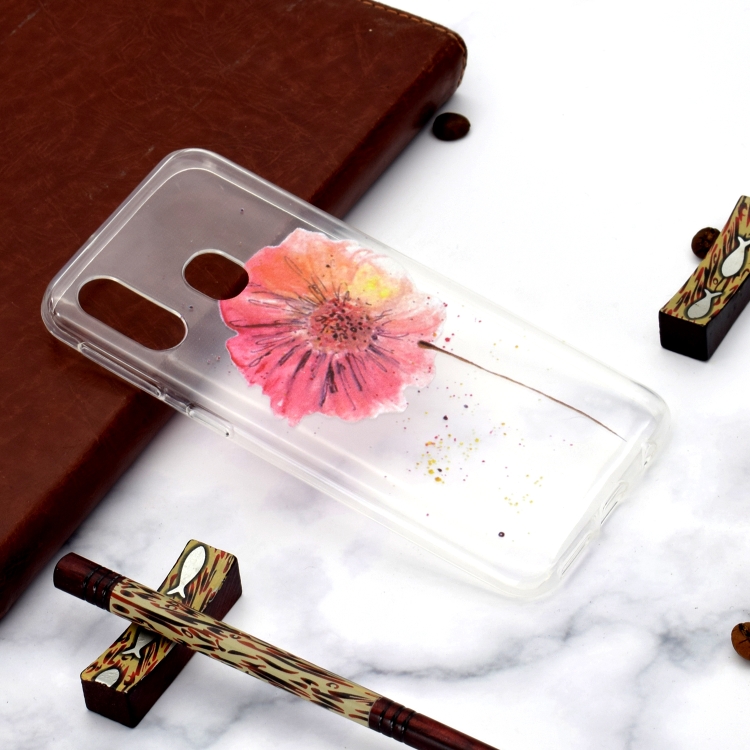 

Fashion Pattern TPU Shockproof Protective Case for Galaxy A40(Flower)