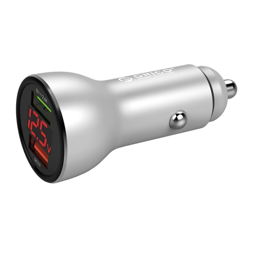 

ORICO 30W Dual Ports (QC3.0*1) USB Smart Car Charger (UPF-K2)(Silver)