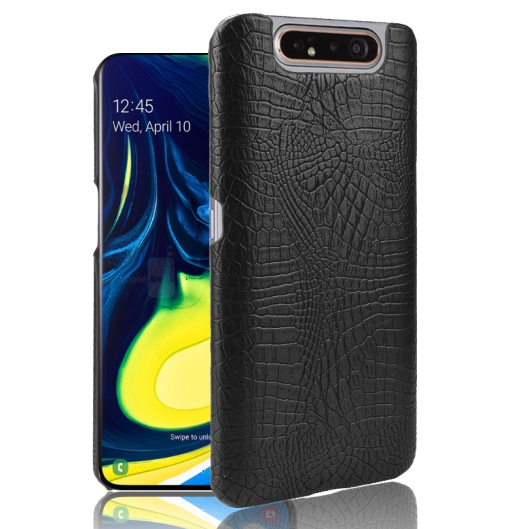 

Shockproof Crocodile Texture PC + PU Case for Galaxy A80 / A90(Black)